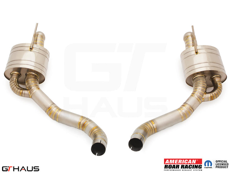 Premium performance exhaust system for Dodge Challenger DEMON, Redeye, and Jail Break models, enhancing sound and efficiency.