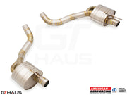 Premium exhaust system for Dodge Challenger DEMON, Redeye, and Jail Break models, enhancing performance and sound.
