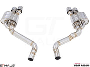 Premium performance exhaust system for Dodge Challenger SRT8, Scat-pack, and Hellcat 707, featuring stainless steel construction.