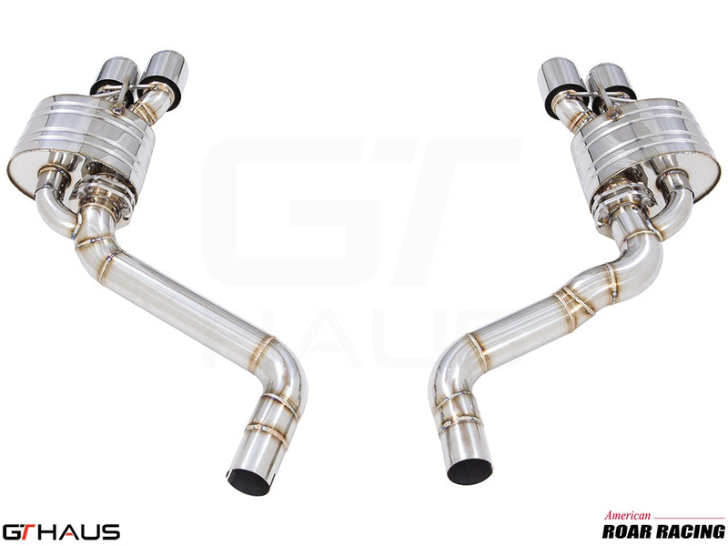 Premium performance exhaust system for Dodge Challenger SRT8, Scat-pack, and Hellcat 707, featuring stainless steel construction.