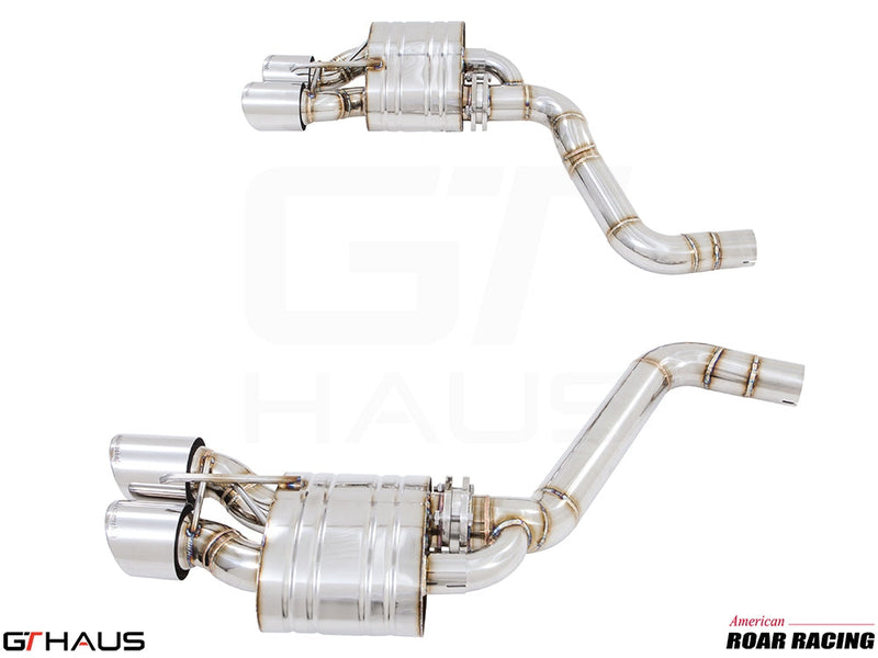 Premium performance exhaust system for Dodge Challenger SRT8, Scat-pack, and Hellcat 707, featuring stainless steel construction.