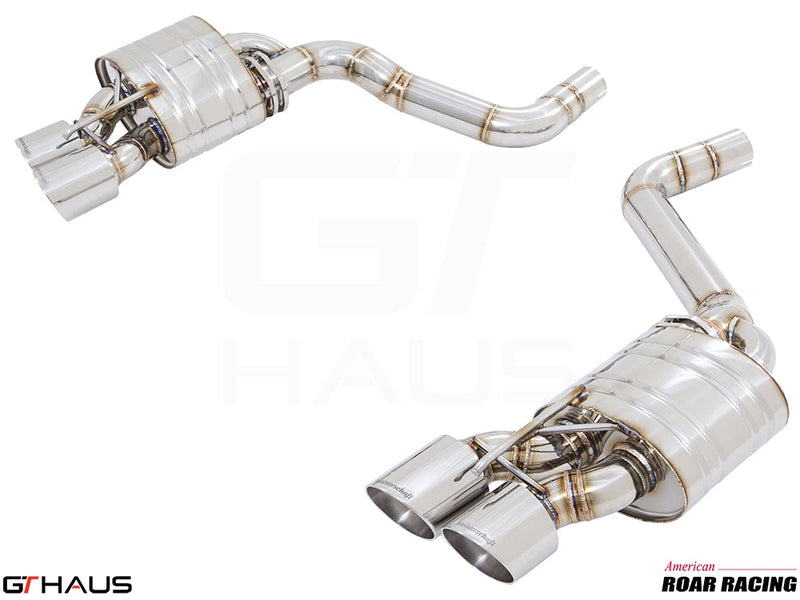 Premium performance exhaust system for Dodge Challenger SRT8, Scat-pack, and Hellcat 707, featuring stainless steel construction.