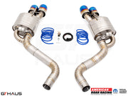 Premium performance exhaust system for Dodge Challenger SRT8, Scat-pack, and Hellcat 707, featuring stainless steel construction.