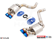 Premium performance exhaust system for Dodge Challenger SRT8, Scat-pack, and Hellcat 707, featuring stainless steel construction.