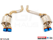 Premium performance exhaust system for Dodge Challenger SRT8, Scat-pack, and Hellcat 707, featuring dual tips.