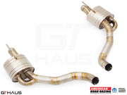 Premium performance exhaust system for Dodge Challenger SRT8, Scat-pack, and Hellcat 707, featuring stainless steel construction.