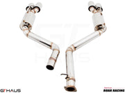 Premium stainless steel exhaust system for 2008-2014 Dodge Challenger SRT8 with HEMI V8 engines, featuring dual tips.