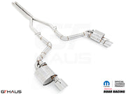 Premium performance exhaust system for Dodge Charger SRT8, Scat-pack, Hellcat 707, and Redeye models, featuring stainless steel construction.
