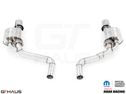 Premium performance exhaust system for Dodge Charger SRT8, Scat-pack, Hellcat 707, and Redeye models, featuring stainless steel construction.