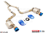 Premium performance exhaust system for Dodge Charger SRT8, Scat-pack, Hellcat, and Redeye, featuring stainless steel construction.