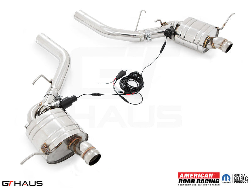 Premium performance exhaust system for 2021+ Dodge Durango Hellcat featuring stainless steel construction and electronic valve control.
