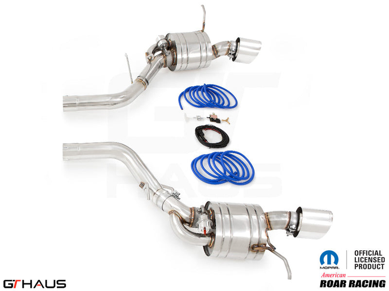 Premium performance exhaust system for 2021+ Dodge Durango Hellcat featuring stainless steel construction and electronic valve control.