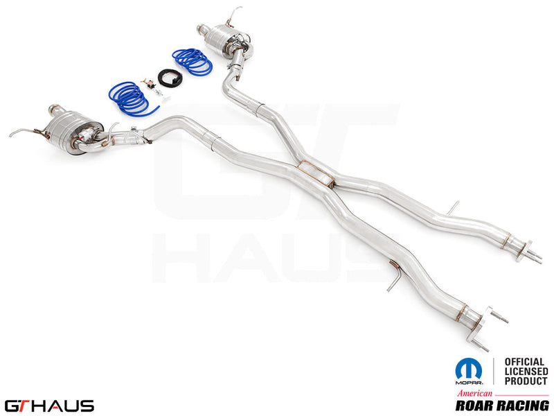 Premium performance exhaust system for 2021+ Dodge Durango Hellcat, featuring stainless steel construction and electronic valve control.