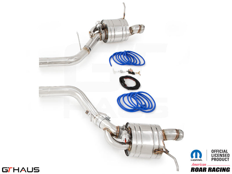 Premium performance exhaust system for 2021+ Dodge Durango Hellcat with 6.2L SC HEMI V8, featuring stainless steel construction.