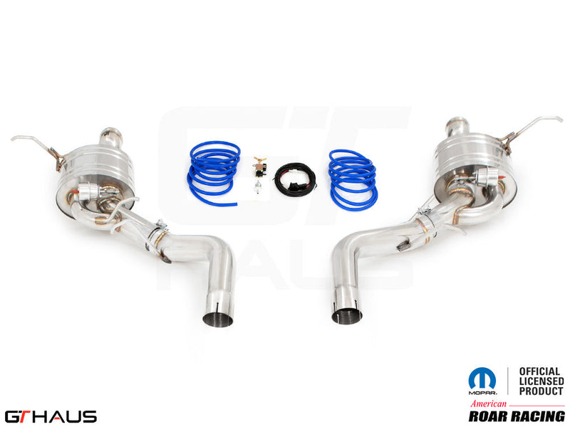 Premium performance exhaust system for 2021+ Dodge Durango Hellcat featuring stainless steel construction and electronic valve control.