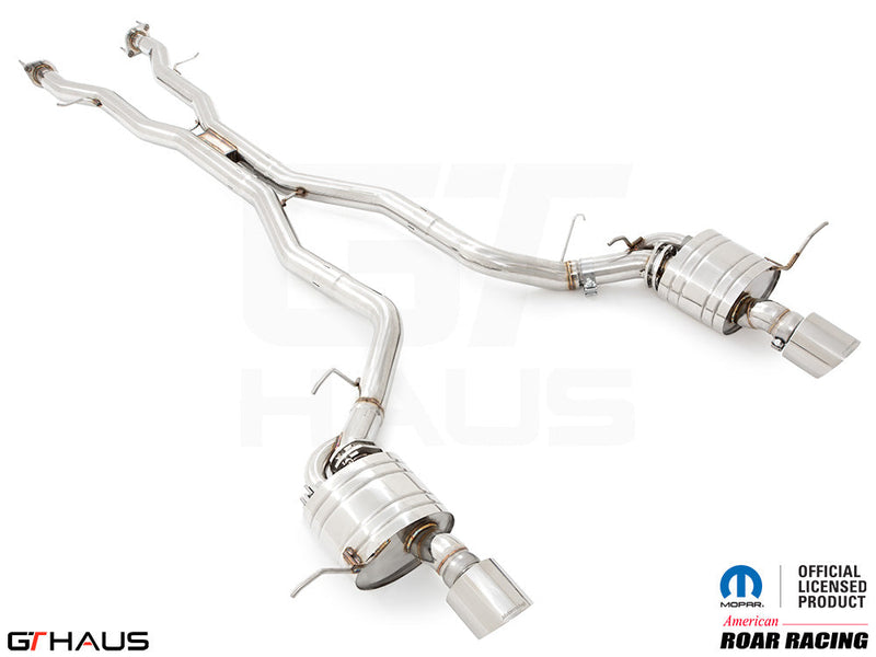 Premium performance exhaust system for 2021+ Dodge Durango Hellcat featuring T304 stainless steel construction.