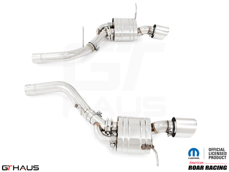 Premium performance exhaust system for 2021+ Dodge Durango Hellcat featuring stainless steel construction and enhanced sound.