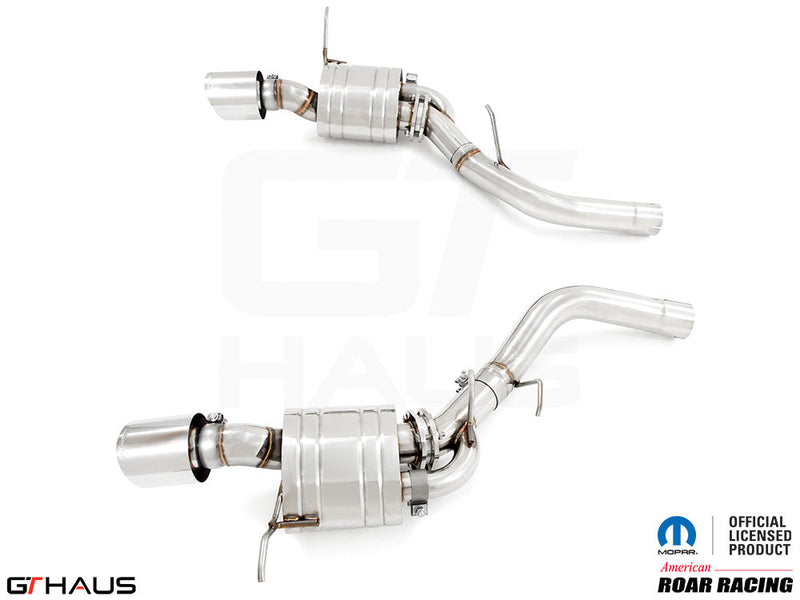 Premium performance exhaust system for 2021+ Dodge Durango Hellcat with 6.2L SC HEMI V8, featuring stainless steel construction.