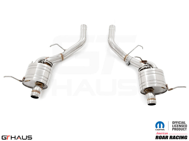 Premium performance exhaust system for 2021+ Dodge Durango Hellcat featuring stainless steel construction and enhanced sound.