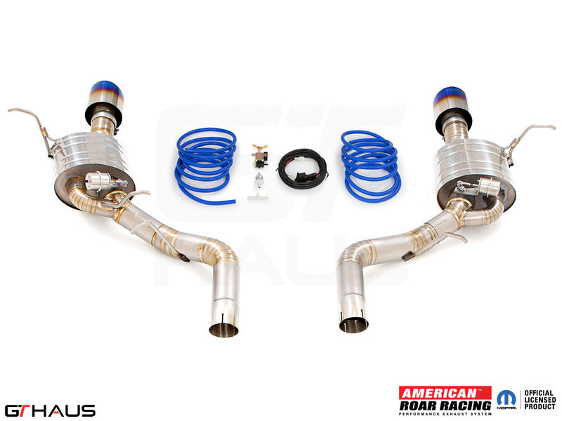 Premium performance exhaust system for 2021+ Dodge Durango Hellcat, featuring stainless steel construction and electronic valve control.
