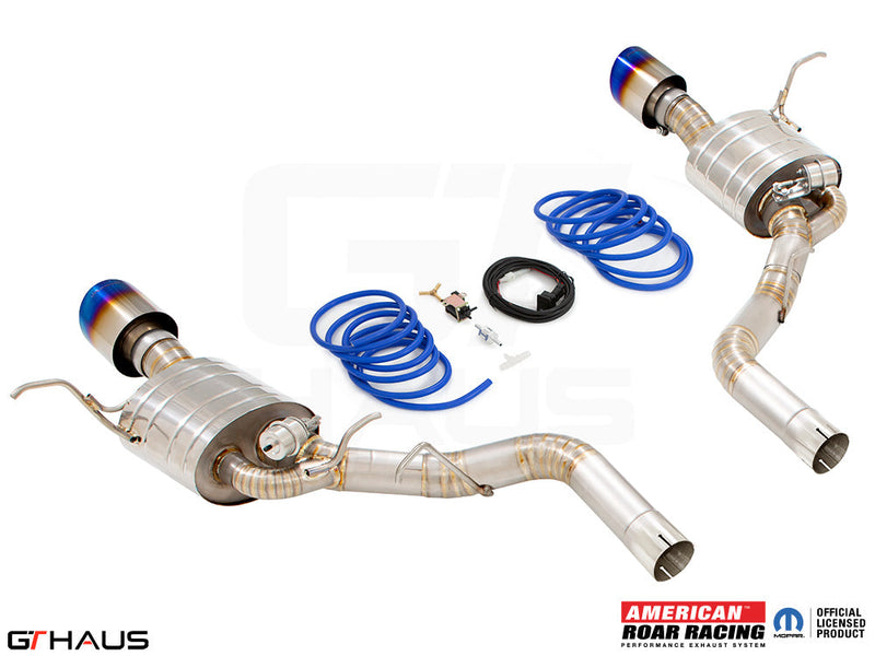 Premium performance exhaust system for 2021+ Dodge Durango Hellcat featuring stainless steel construction and electronic valve control.