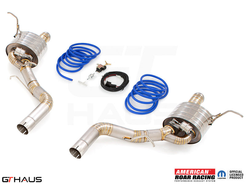Premium performance exhaust system for 2021+ Dodge Durango Hellcat featuring stainless steel construction and electronic valve control.