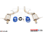 Premium exhaust system for 2021+ Dodge Durango Hellcat featuring stainless steel construction and performance enhancements.