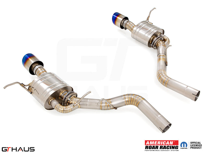 Premium performance exhaust system for 2021+ Dodge Durango Hellcat with 6.2L SC HEMI V8, featuring stainless steel construction.