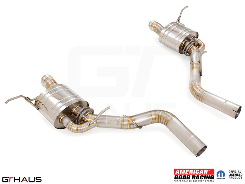 Premium performance exhaust system for 2021+ Dodge Durango Hellcat with 6.2L SC HEMI V8, featuring stainless steel construction.