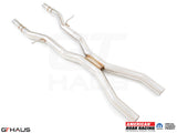 Stainless steel catback X-pipe resonator delete section for 2012+ Dodge Durango R/T with 5.7 HEMI V8. Enhanced exhaust performance.