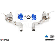 Premium performance exhaust system for 2012+ Dodge Durango R/T with 5.7 HEMI V8, featuring stainless steel construction.