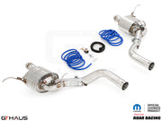 Premium performance exhaust system for 2012+ Dodge Durango R/T with 5.7 HEMI V8, featuring stainless steel construction.