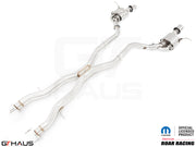Premium stainless steel exhaust system for 2012+ Dodge Durango R/T with 5.7 HEMI V8, featuring dual electronic valves.