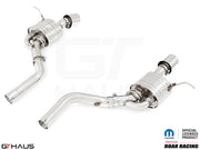 Premium performance exhaust system for 2012+ Dodge Durango R/T with 5.7 HEMI V8, featuring stainless steel construction.