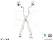 Premium performance exhaust system for 2012+ Dodge Durango R/T with 5.7 HEMI V8, featuring stainless steel construction.