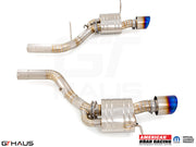 Premium performance exhaust system for 2012+ Dodge Durango R/T featuring dual tips and stainless steel construction.
