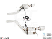 Premium performance exhaust system for 2017+ Dodge Durango SRT8 featuring T304 stainless steel and electronic valve control.