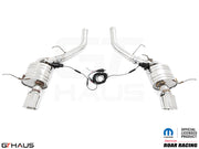 Premium performance exhaust system for 2017+ Dodge Durango SRT8 featuring T304 stainless steel and electronic valve control.
