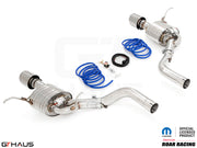 Premium exhaust system for 2017+ Dodge Durango SRT8 featuring T304 stainless steel and performance components.