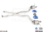 Premium performance exhaust system for 2017+ Dodge Durango SRT8 with 6.4 HEMI V8, featuring stainless steel construction.