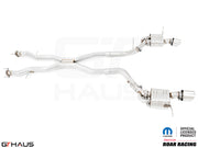 Premium performance exhaust system for 2017+ Dodge Durango SRT8 with 6.4 HEMI V8, featuring stainless steel construction.