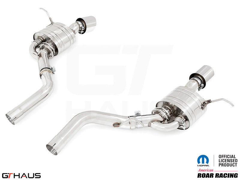 Premium performance exhaust system for 2017+ Dodge Durango SRT8 with 6.4 HEMI V8, featuring stainless steel construction.