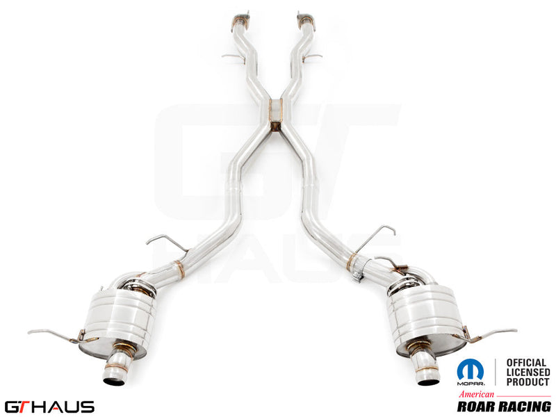 Premium exhaust system for 2017+ Dodge Durango SRT8 featuring dual tips and high-performance design.