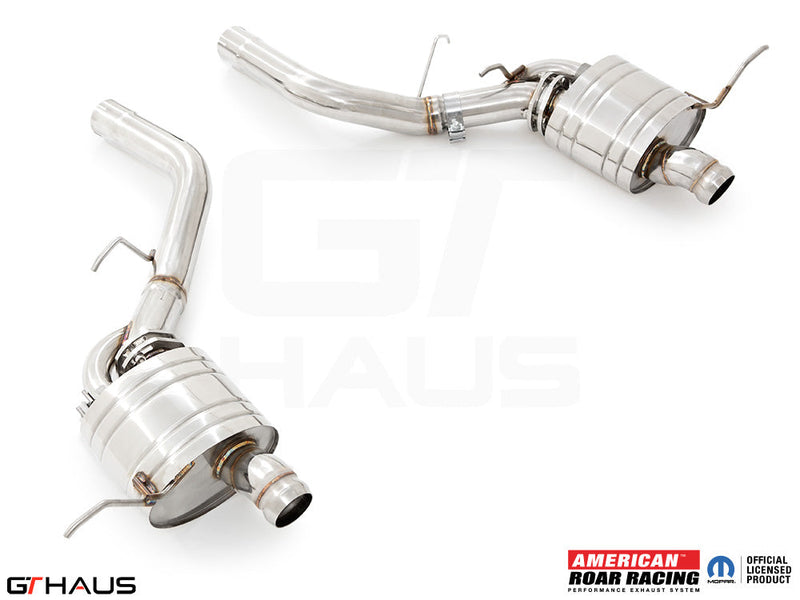 Premium performance exhaust system for 2017+ Dodge Durango SRT8 featuring T304 stainless steel construction.