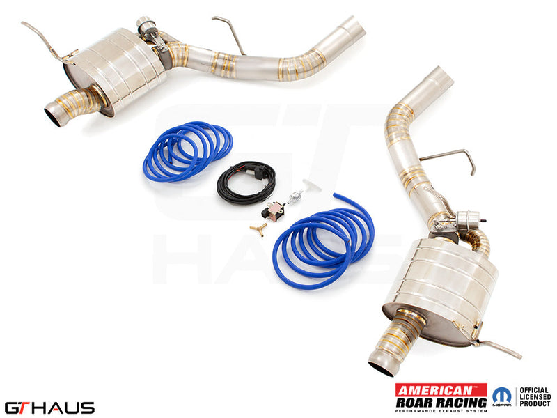 Premium performance exhaust system for 2017+ Dodge Durango SRT8 featuring stainless steel construction and electronic valve control.