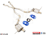 Premium performance exhaust system for 2017+ Dodge Durango SRT8 with 6.4 HEMI V8, featuring stainless steel construction.