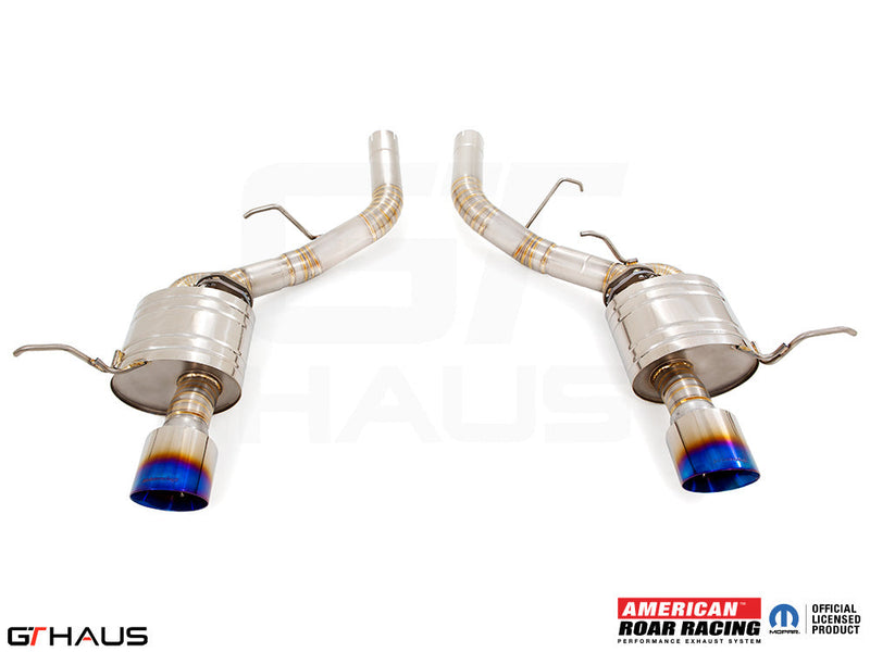 Premium exhaust system for 2017+ Dodge Durango SRT8 featuring dual tips and high-performance design.
