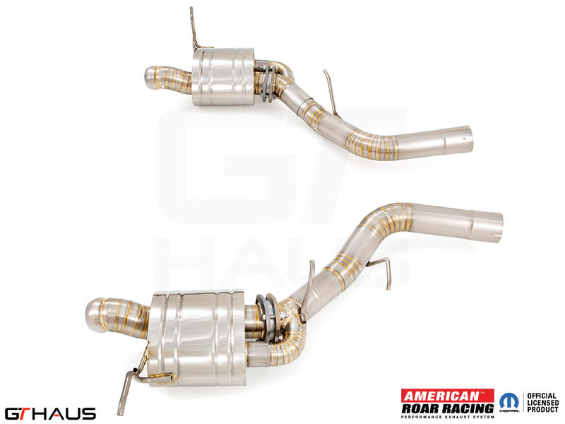 Premium exhaust system for 2017+ Dodge Durango SRT8 featuring T304 stainless steel and performance design.