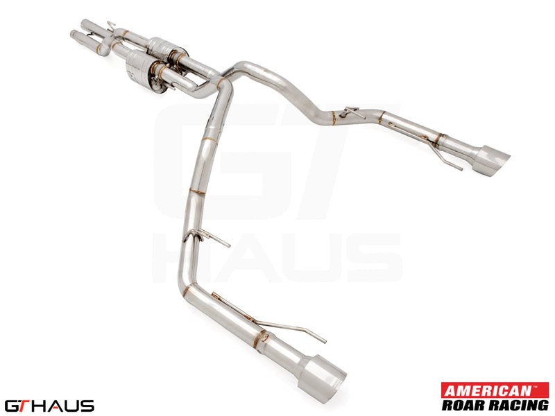 Premium performance exhaust system for 2023+ Ford F-150 Raptor R, featuring stainless steel construction and enhanced sound.