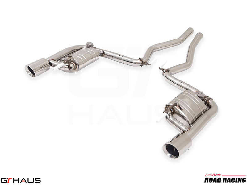 Premium stainless steel exhaust system for 2015-2023 Ford Mustang EcoBoost I-4 2.3L, enhancing performance and sound.